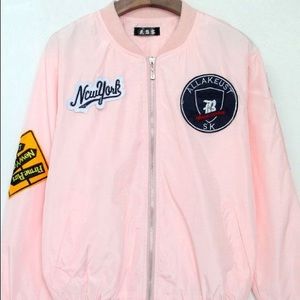 Pink Designed Bomber Jacket